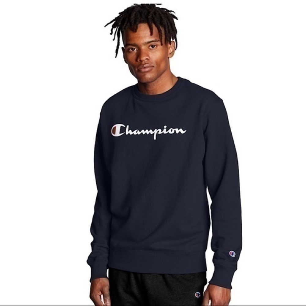 Men’s Champion Script Logo Crew Sweatshirt
